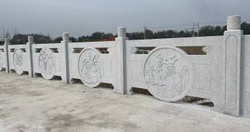 咸宁芝麻白河道栏杆 石材栏杆