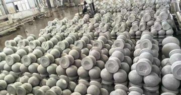 咸宁芝麻白圆球 石球 挡车球