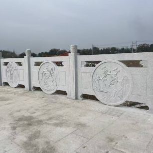 咸宁芝麻白河道栏杆 石材栏杆