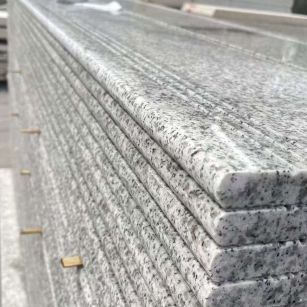 咸宁芝麻白楼梯踏步 花岗岩楼梯板材