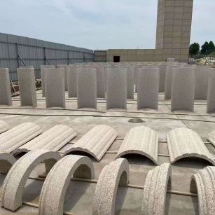 咸宁黄金麻别墅柱皮 异形 线条定制