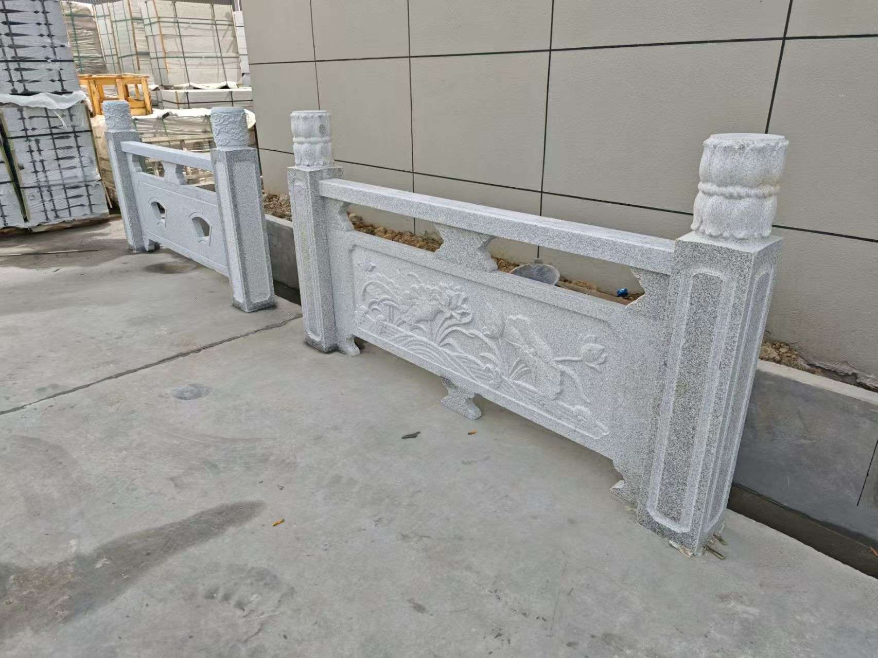 咸宁芝麻白河道栏杆 石材栏杆