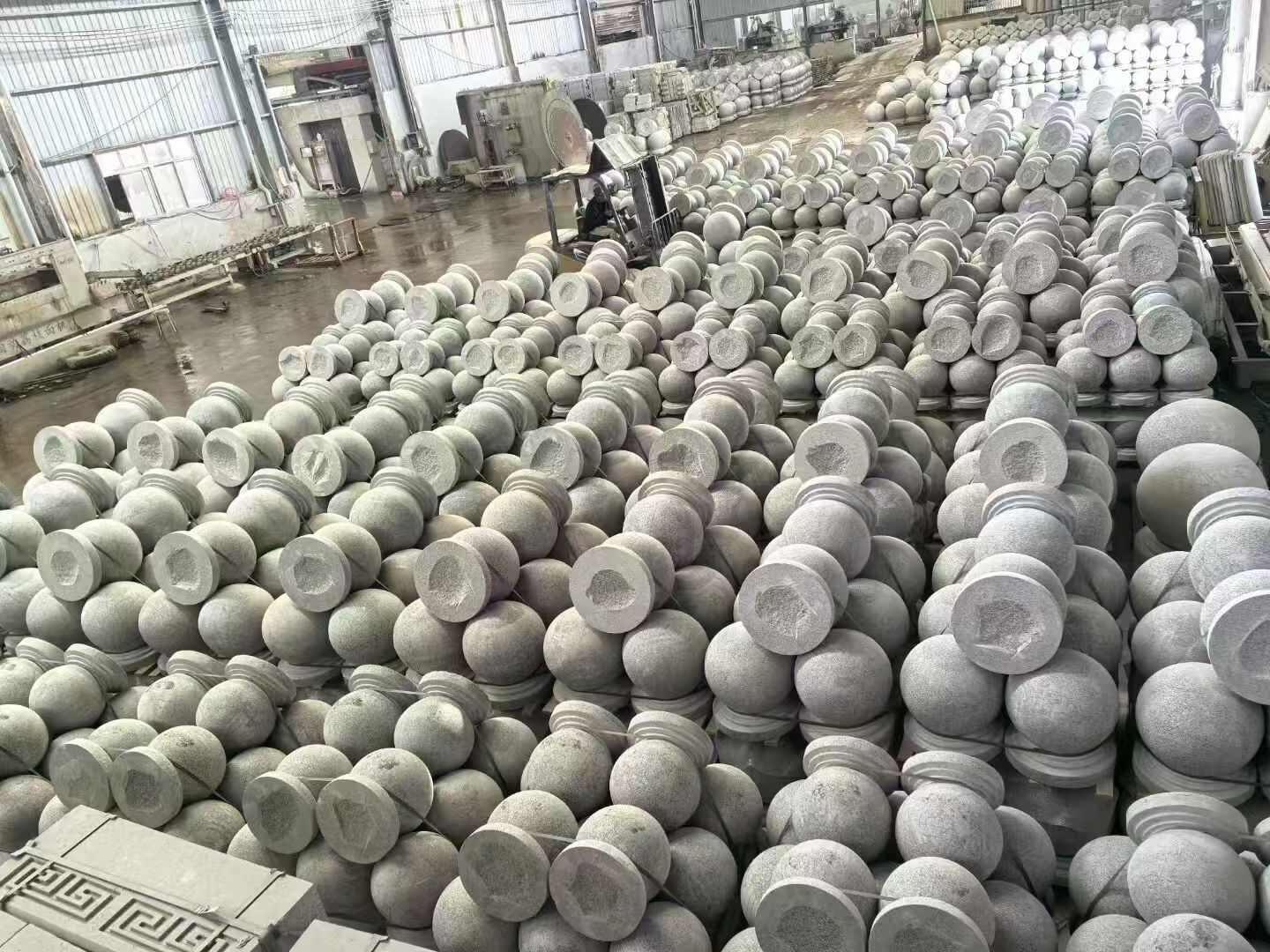 咸宁芝麻白圆球 石球 挡车球